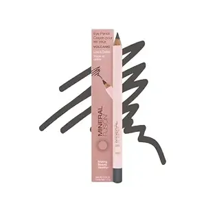Mineral Fusion Eye Pencil, Grey Eyeliner with Soothing Chamomile, Meadowfoam & Vitamin E, Velvety Smooth, Hypoallergenic Eye Makeup to Line & Define, Long-Lasting Eyeliner Pencil, Volcanic, 0.04 Oz