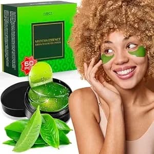 NBCT Matcha Green Tea Under Eye Patches for Dark Circles and Puffiness - 60 Pack with Collagen, Vitamin C and Hydrogel