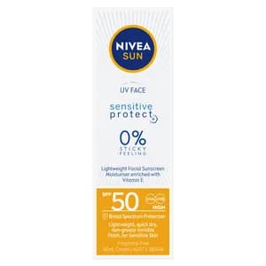 NIVEA Sun UV Face Sensitive Protect SPF50 Facial Sunscreen 50mL