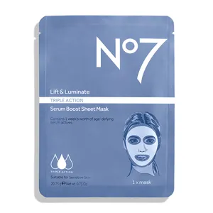 No7 Lift & Luminate TRIPLE ACTION Serum Boost Sheet Mask 1 Each