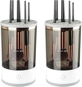 Oiqippnbv 2PCS Electric Makeup Brush Cleaner Makeup Brush Tools for All Size Beauty Makeup Brushes Set