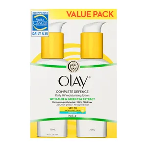 Olay Complete Defence Daily UV Moisturising Lotion SPF 30 75ml 2 Pack