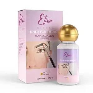 Organic Eyebrow Henna - 100% Natural Formula for Defined and Enhanced Eyebrows, Semi-Permanent Eyebrow Makeup Kit, Waterproof, Lasts 7-10 Days With eyebrow Brush, Henna for eyebrows