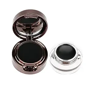 Prolux Cosmetics Soft and Natural Eyebrow Powder & Gel for All Skin Types Eyebrows, Black