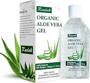 Raslok Aloe Vera Gel | 100% Pure Natural Aloe Gel For Moisturizing Face Skin & Hair Care,Durable Moisturizing Hydrating Soothing, Non-Sticky (7.76 OZ)