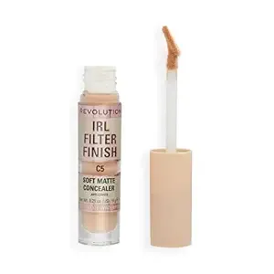 Revolution, IRL Filter Finish Concealer, Full Coverage, Oil-Free, Long-Lasting & Lightweight Formula, Infused with Hyaluronic Acid, Vegan & Cruelty-Free, C5, 0.21 oz