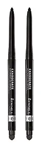 Rimmel London exaggerate auto waterproof eye definer in blackest black, 2 Count