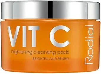 Rodial Vit C Brightening Pads 50 Count โ Exfoliating & Brightening Pads with Vitamin C for Glowing Skin