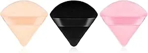 Sibba Loose Powder Puff Make Up Sponge Face Foundation Concealer Triangle Cosmetics Beauty Setting Moisturizer Applicator Grip Primer Brow Lift Liner Pad Artist Techniques Tools Eyeshadow Brush