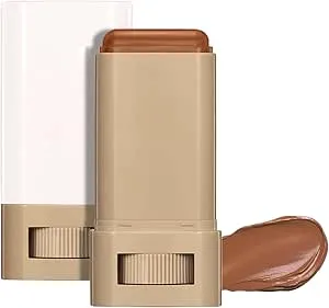 Skin Tint Balm For Black Women, Matte Foundation Stick Contouring Foundation With Boosted Serums, Solid Tinted Moisturizing & Contour Evens Tone, Portable Makeup
