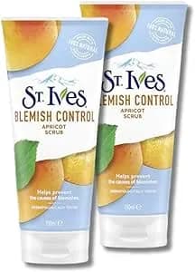ST. Ives Blemish Control Apricot Scrub, 150 ml, Pack of 2 - Deep Cleansing, Exfoliating Formula with 100% Natural Exfoliants for Clearer, Radiant Skin and Effective Blemish Control