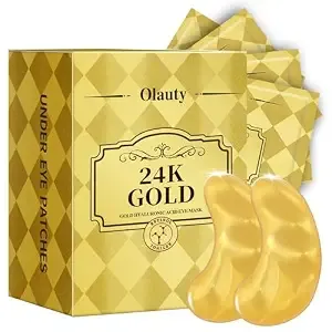 Sulily 24K Gold Under Eye Patches,Gold Box Collagen Anti-Aging Moisturize Under Eye Mask,Reducing Fine and Lines Dark Circleeye Patches,Gel Eye Masks Beauty & Personal Care