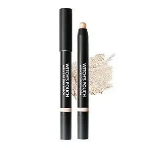 Witch's Pouch Eyeshadow Stick Eye Shadow Pencil Crayon Matte Finish Shimmer Cream Neutral Colors Highlighter Makeup Waterproof Korean Idol Eye Makeup (05 Gold)