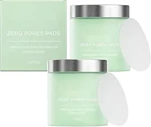 Zero Pore Pads,Deep Cleansing & Pore Minimizing, Korean Beauty Pore Pads,Dual-Textured Facial Toner Pads for Exfoliation,Smooths Skin Texture & Brightens Skin,Clear Skin (2 pcs)