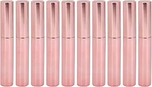 ZJchao Empty Mascara Tubes, 10Pcs 10ml Eyelash Glue Tubes Empty Empty Plastic Vials Bottle Container Refillable Eyelashes Tube Mascara Container Bottle with Rubber Insert for Stick False